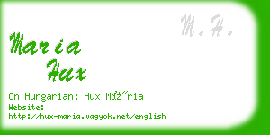 maria hux business card